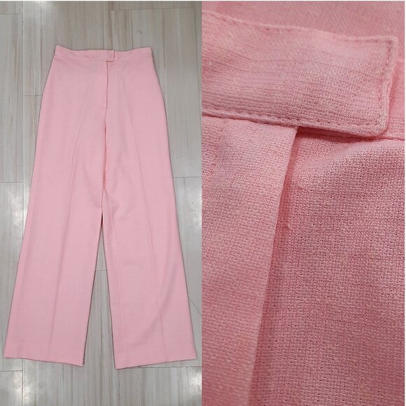 Vtg 60s pink wide leg trousers - Alex Colman brand - Picture 1 of 8
